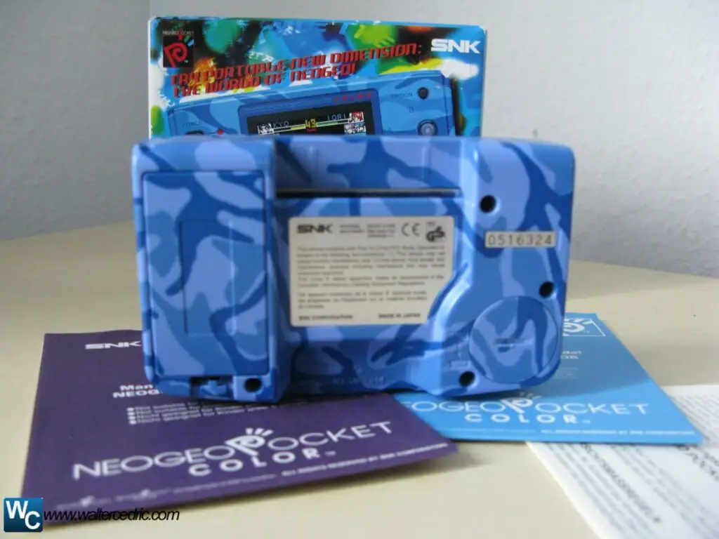 SNK Neo Geo Pocket Color Aqua Blue back view